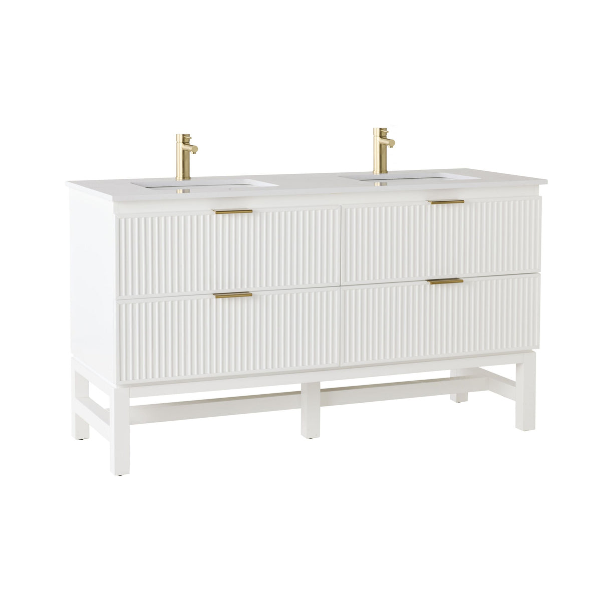 Lennox Double Vanity White 1550mm