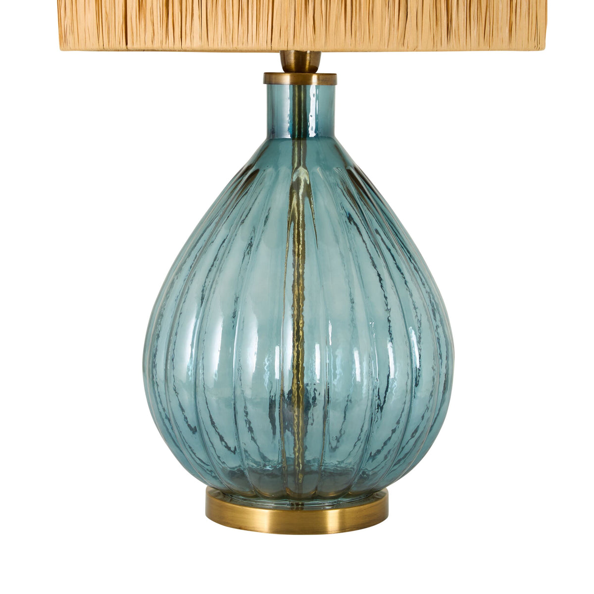 Elisa Glass Table Lamp Blue 80cm
