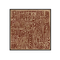 Reverie Labyrinth Framed Textured Artwork 80x80cm