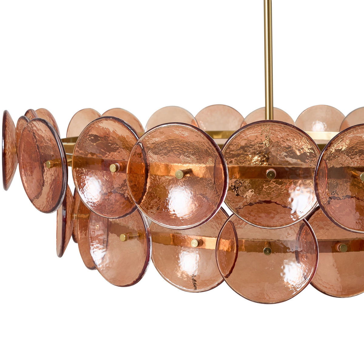 Sonny 8 Light Glass Chandelier Amber 80cm