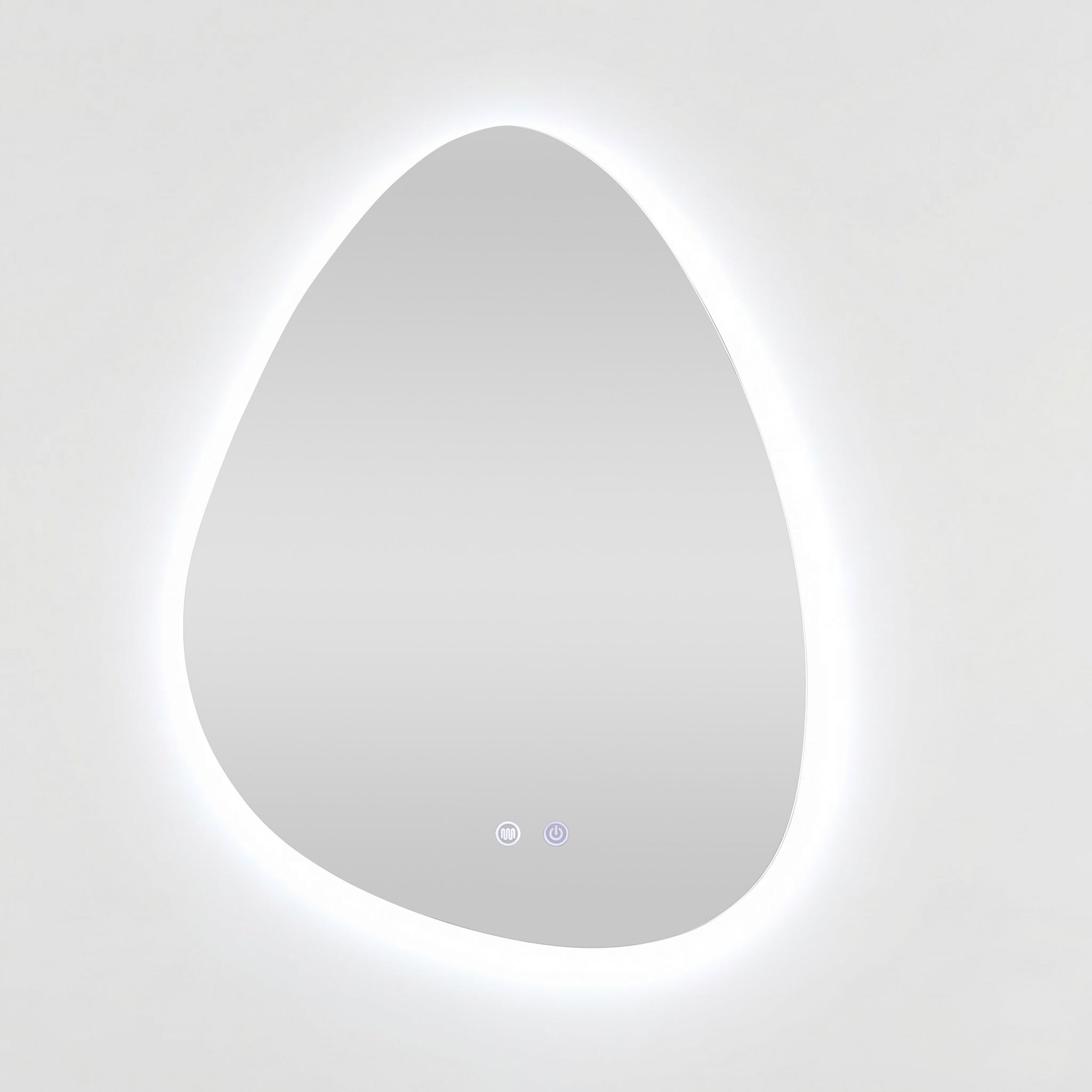 Bowen Asymmetrical LED Vanity Mirror Silver 60x80cm