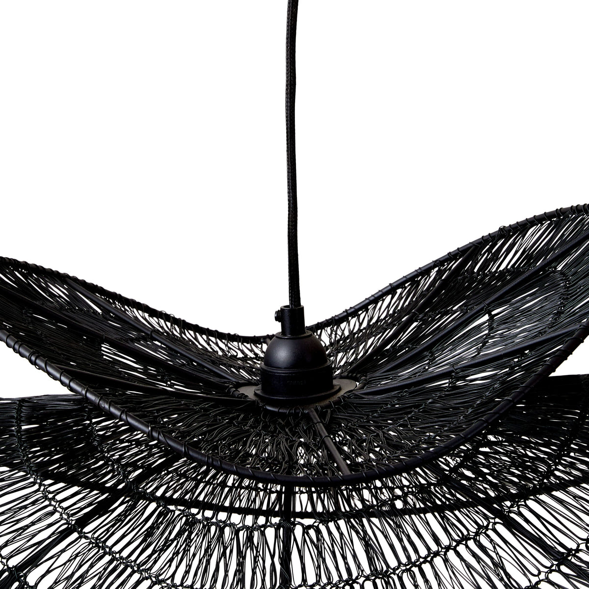 Orbit Metal Wire Pendant Black 55x48x25cm