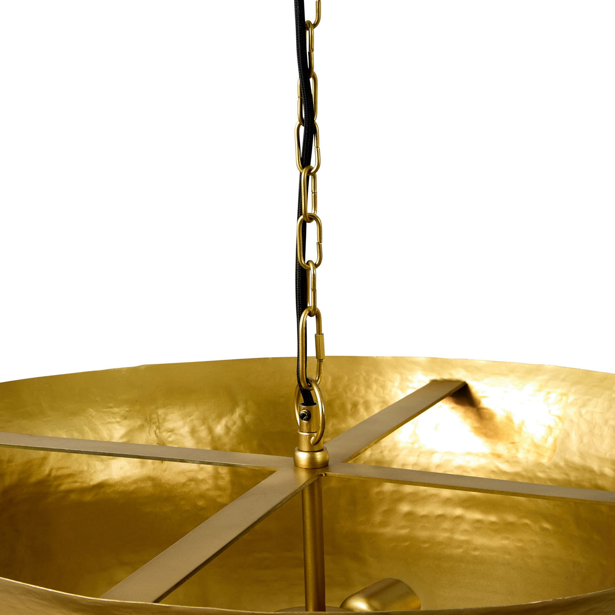 Marbella Metal Pendant Hammered Matte Brass 60x60x30cm
