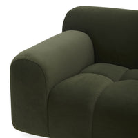 Alexis 3 Seater Velvet Sofa Eucalyptus