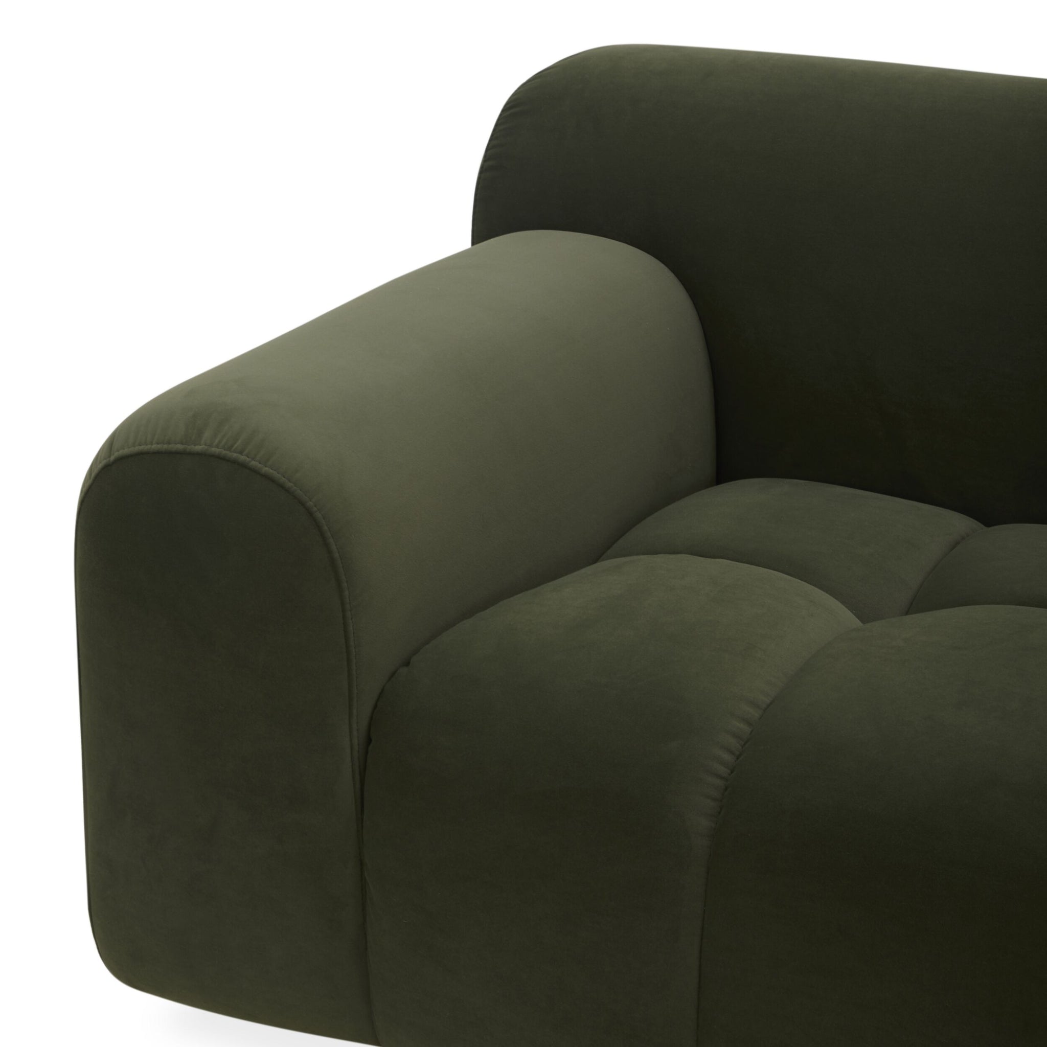 Alexis 3 Seater Velvet Sofa Eucalyptus