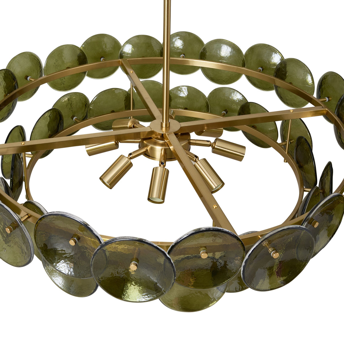 Sonny 8 Light Glass Chandelier Green 80cm