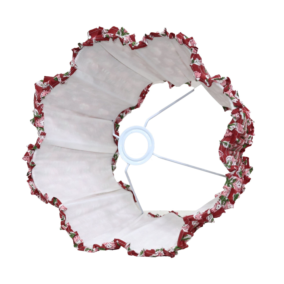 Loni Scallop Tapered Shade Berry Floral 35cm