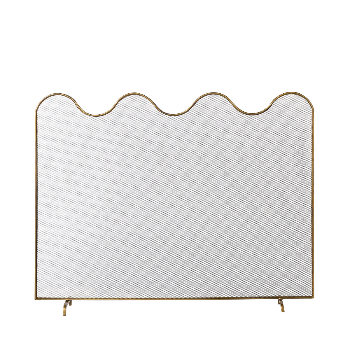 Flo Fire Screen Brass Antique