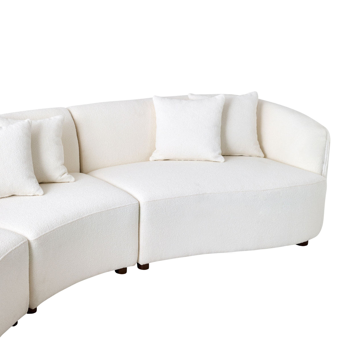Alessa 4 Seater Sectional Sofa Luna Cloud White