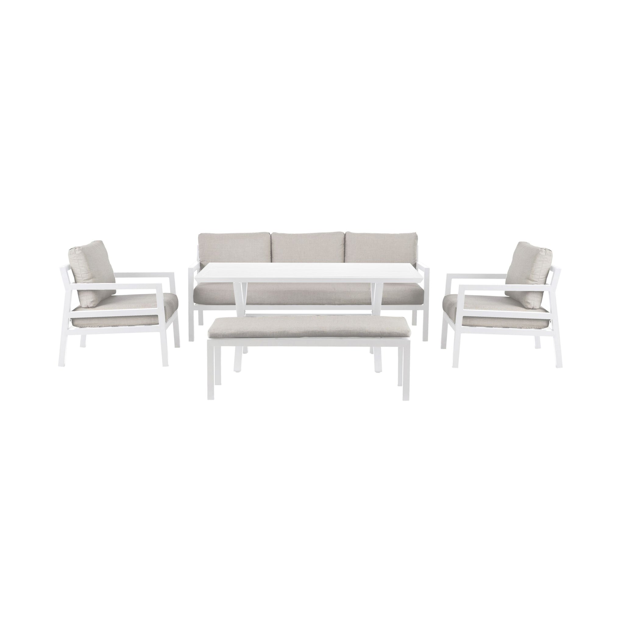 Hemmy 5 Pce Dining Set White