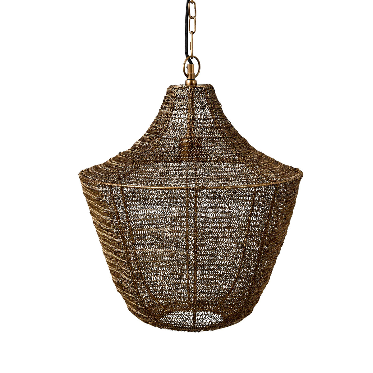 Sahara Metal Wire Pendant Antique Brass 40x40x44cm