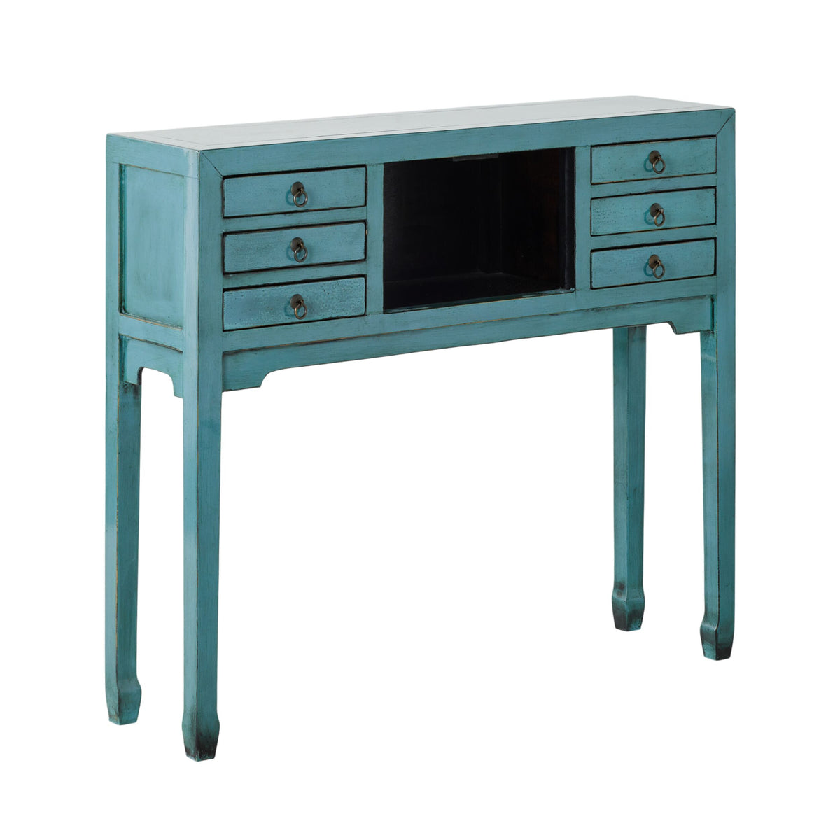 Sansha 2 Door & 6 Drawer Console Table Turquoise
