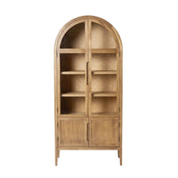 Serene Curved Display Cabinet Natural