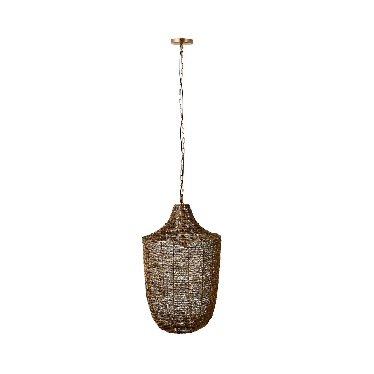 Sahara Metal Wire Pendant Antique Brass 44x44x66cm