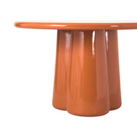 Pavia Round Dining Table Gloss Tuscan Orange
