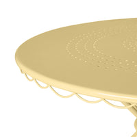 Bonnie Round Outdoor Dining Table 110cm Butter Yellow