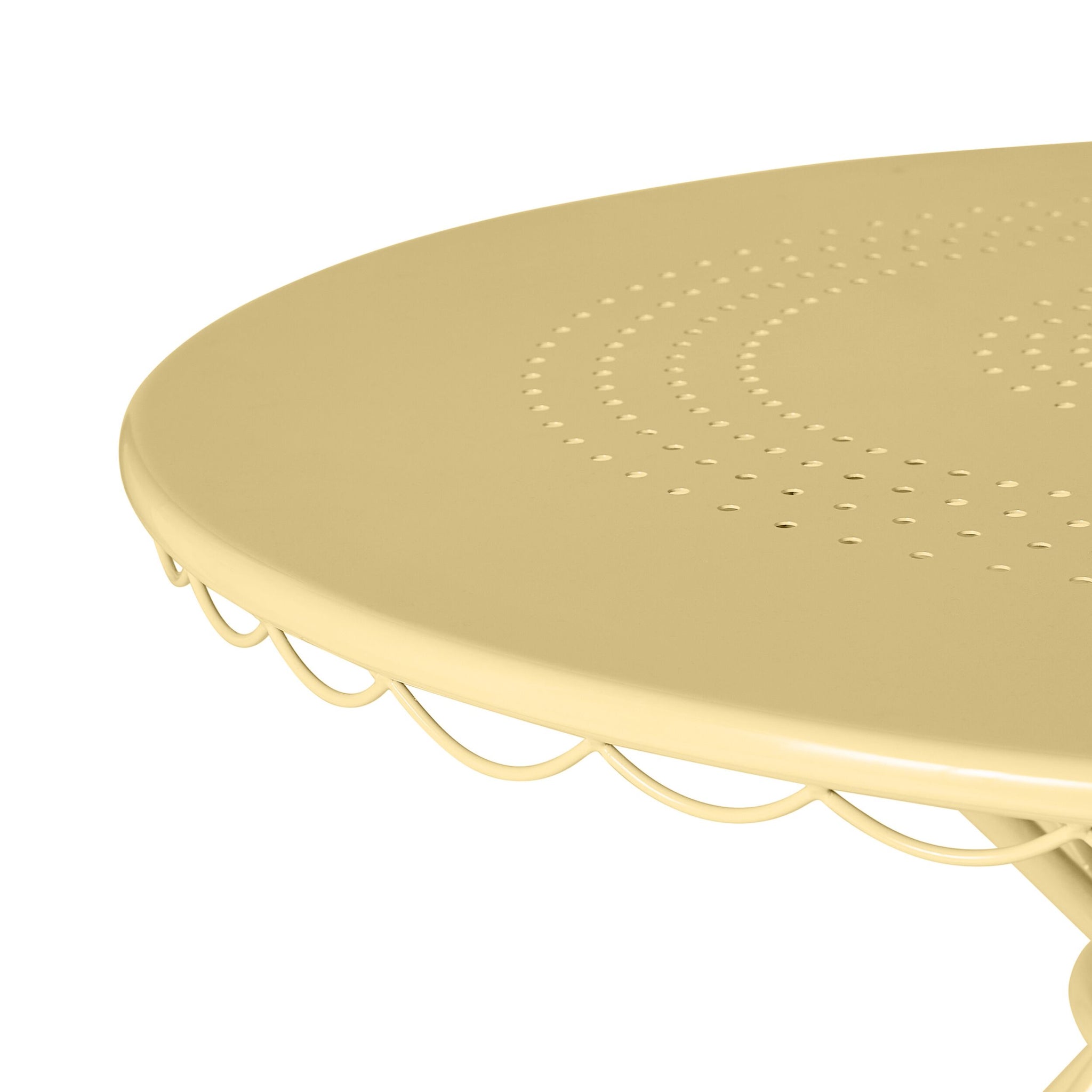 Bonnie Round Outdoor Dining Table 110cm Butter Yellow