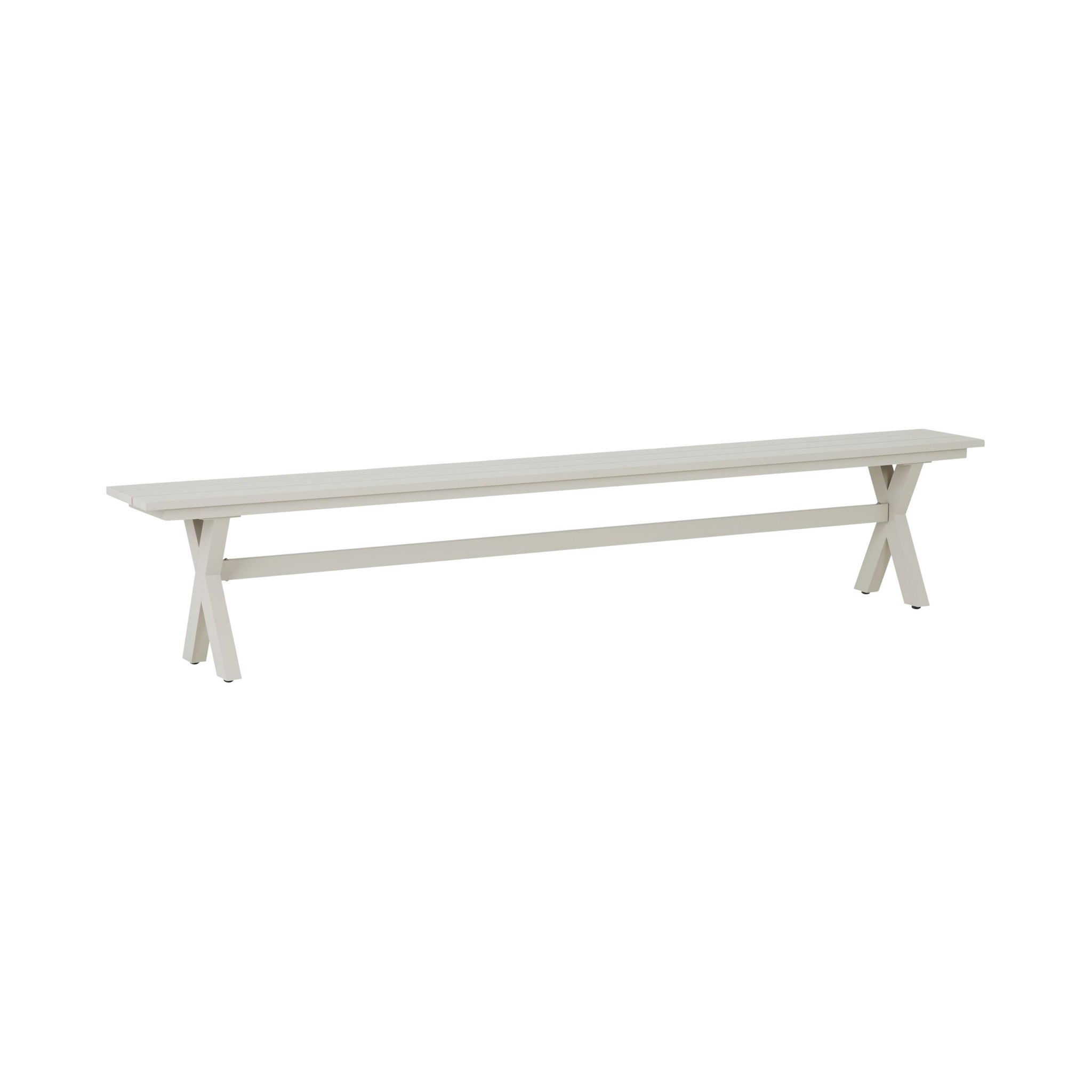 Blake Aluminium Dining Bench 240cm Taupe