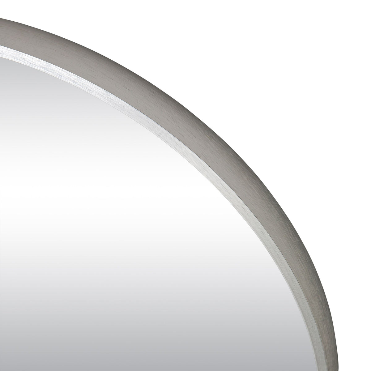 Ovale Mirror 100x60cm Brushed Silver