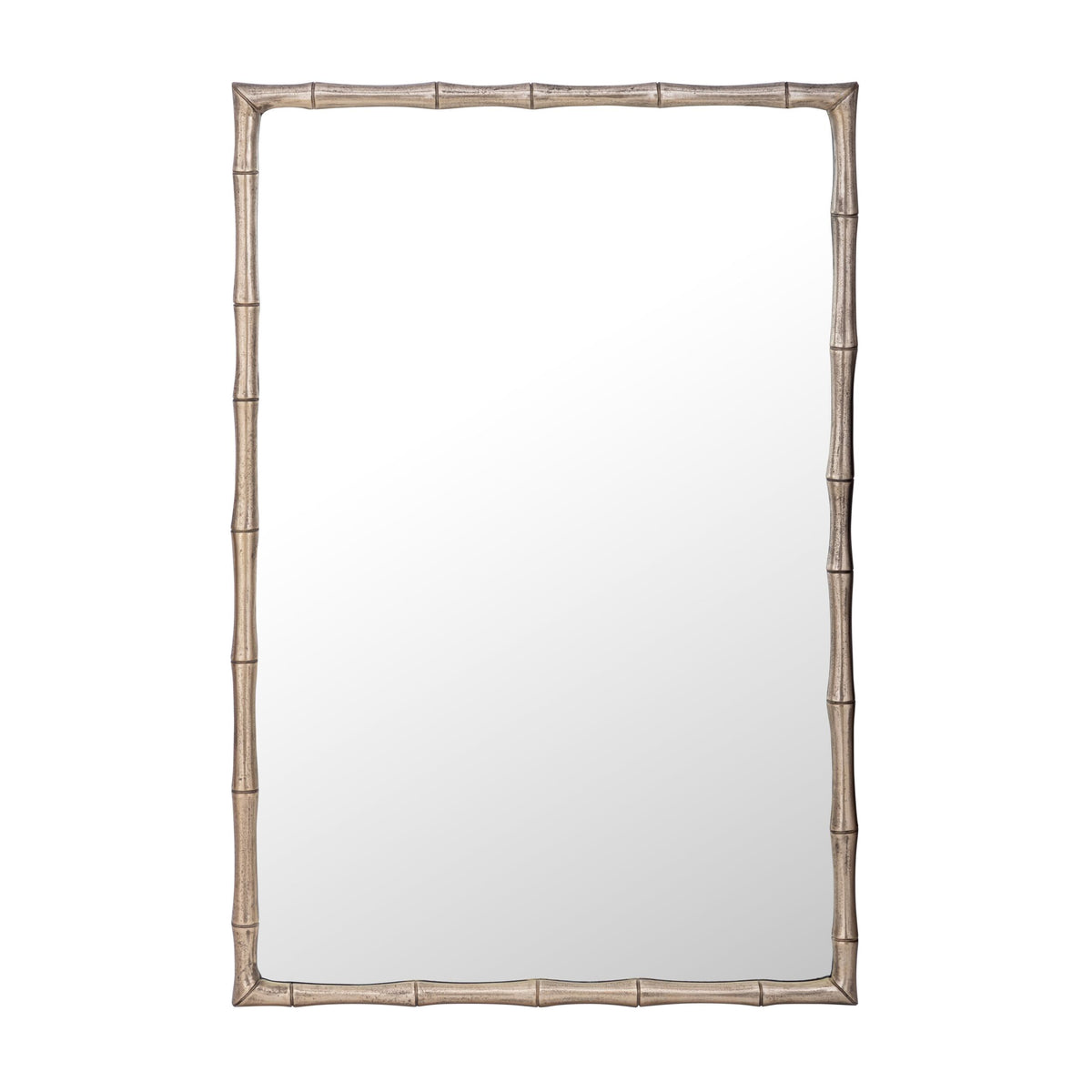 Gilded Bamboo Metal Mirror 76cm