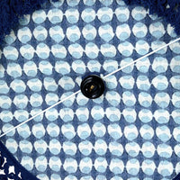 Fiesta Fringed Cotton Pendant Blue 60cm - SHADE ONLY