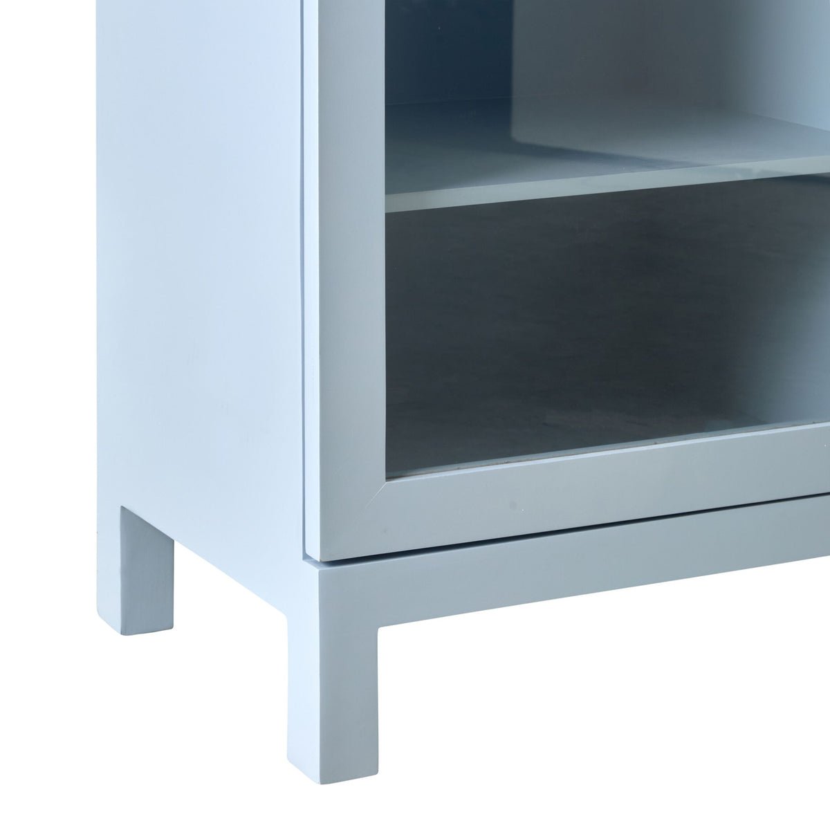Paige Curved Display Cabinet Blue