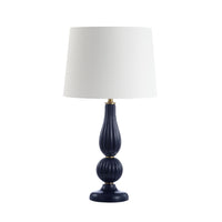 Santina Glass Table Lamp Navy 63cm