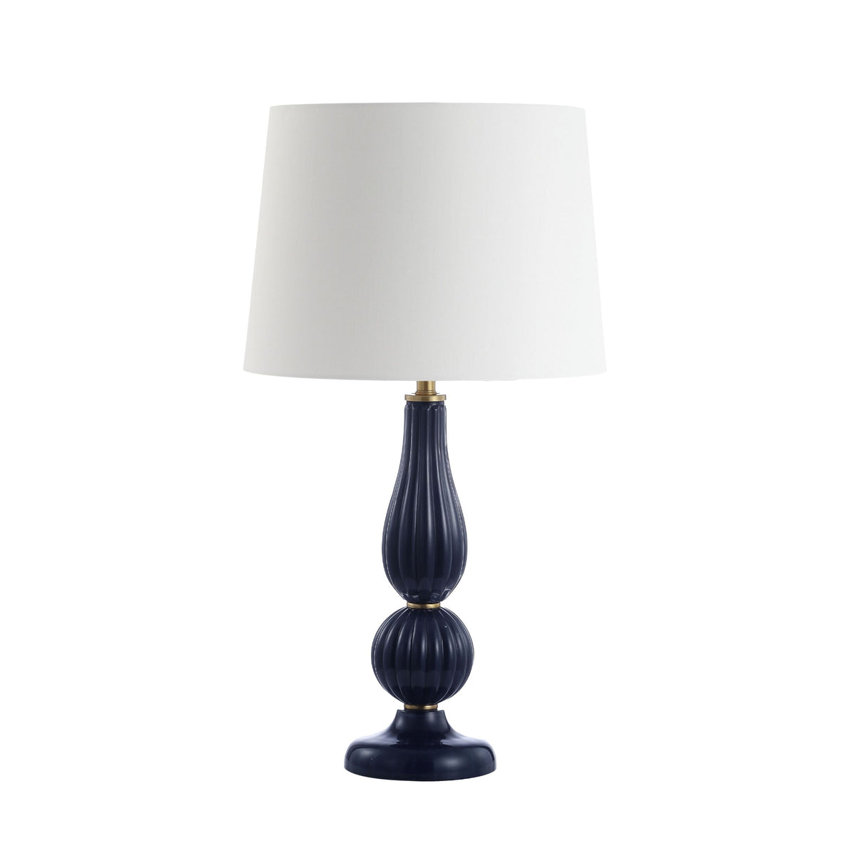 Santina Glass Table Lamp Navy 63cm
