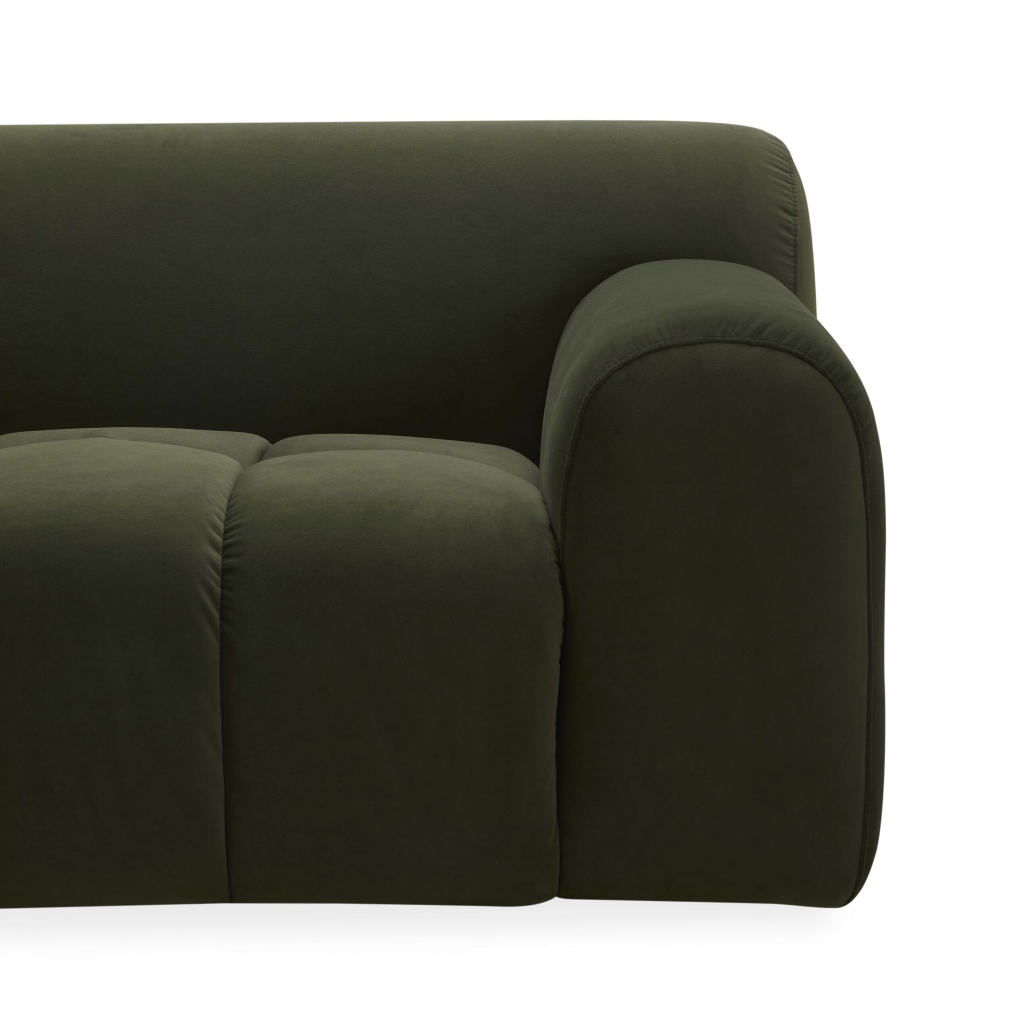 Alexis 3 Seater Velvet Sofa Eucalyptus
