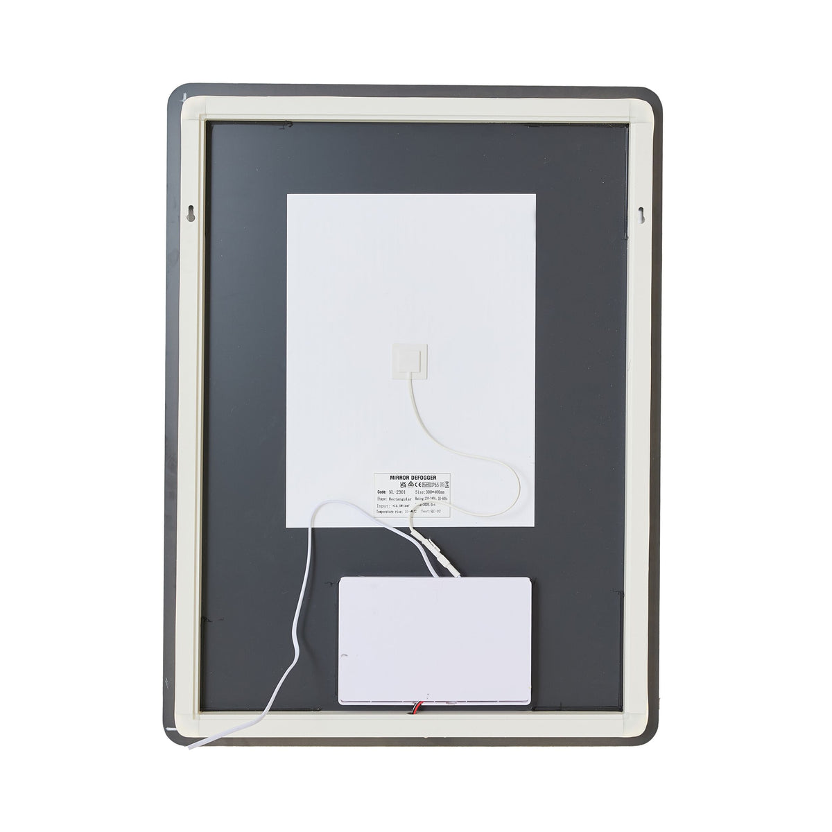 Bowen Rectangle LED Vanity Mirror Silver 60x80cm