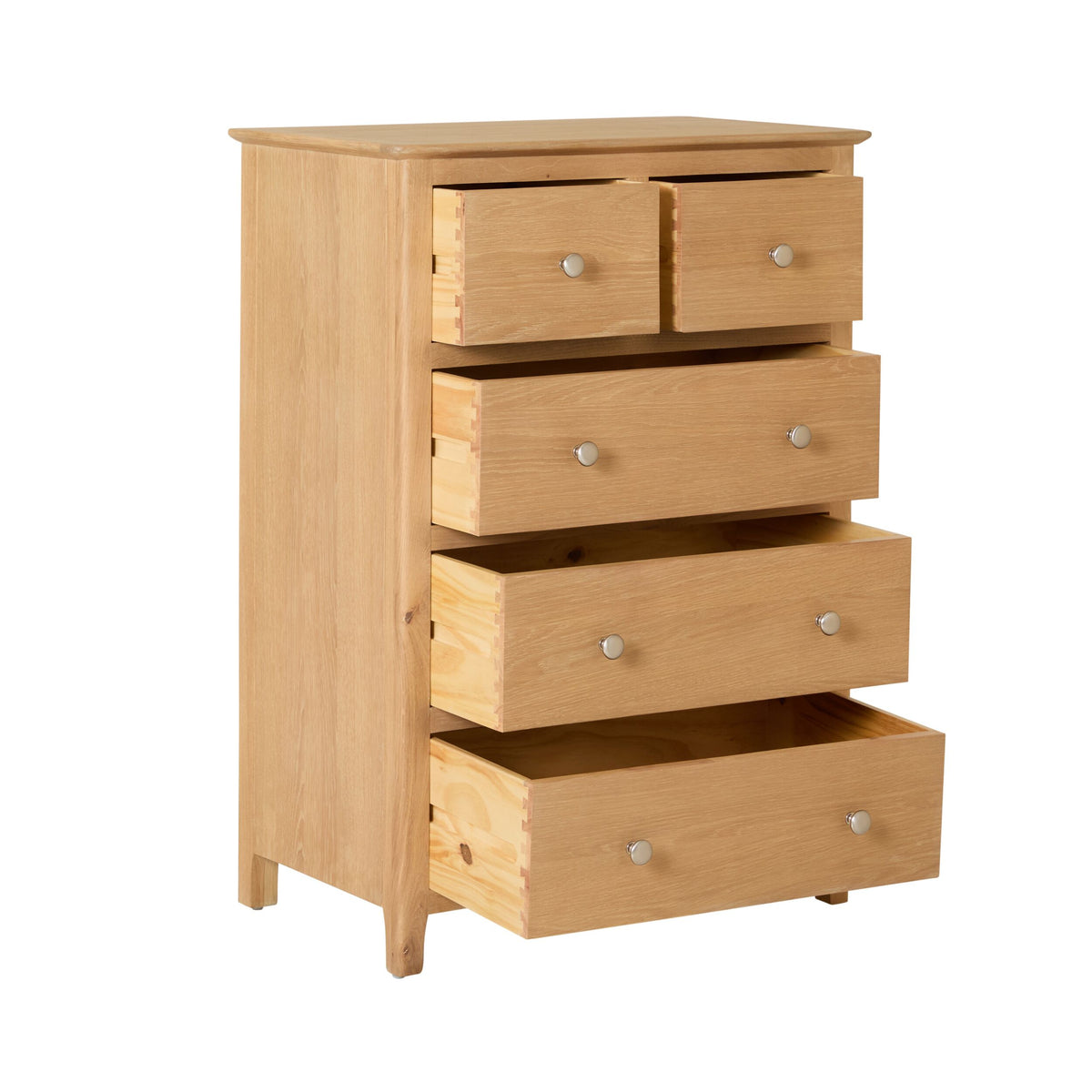 Oakridge 5 Drawer Chest Light Oak