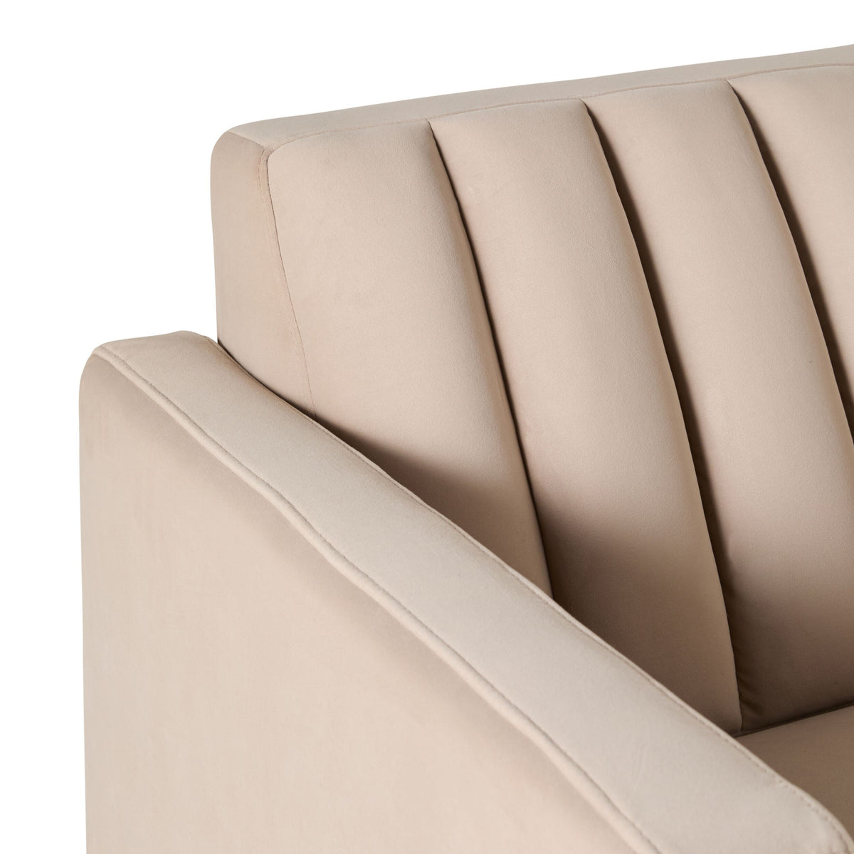 Stitch Velvet Armchair Taupe