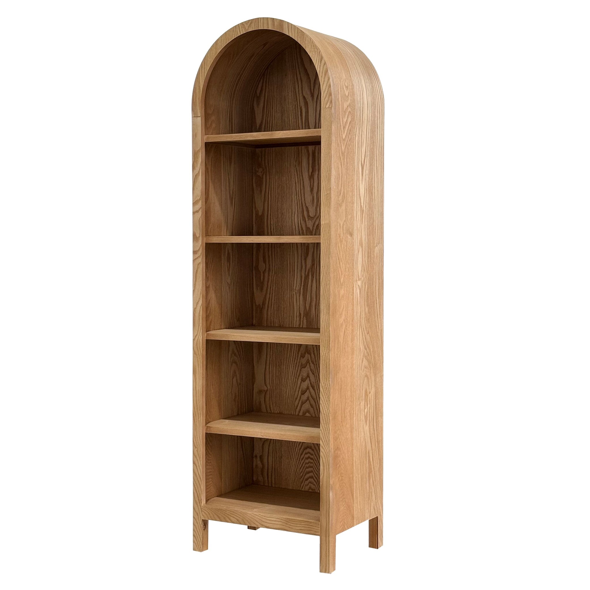 Paige Curved Bookshelf Natural