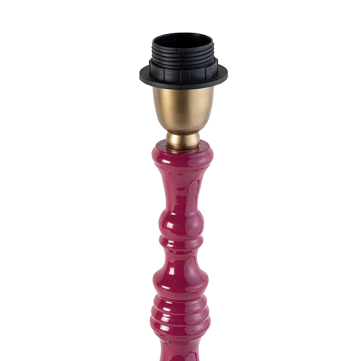 Beadline Wooden Table Lamp Fuchia Purple Base Only 12cmx28cm