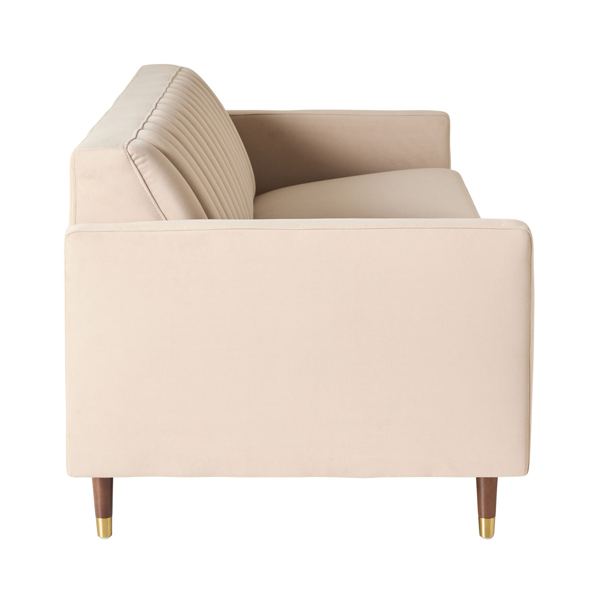 Stitch 3 Seater Velvet Sofa Taupe