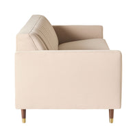 Stitch 3 Seater Velvet Sofa Taupe