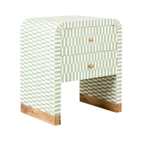 Nylah Bone Inlay 2 Drawer Bedside