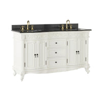Rosette Granite Top Double Vanity White 1550mm