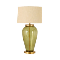 Verdant Glass Table Lamp Green 84cm