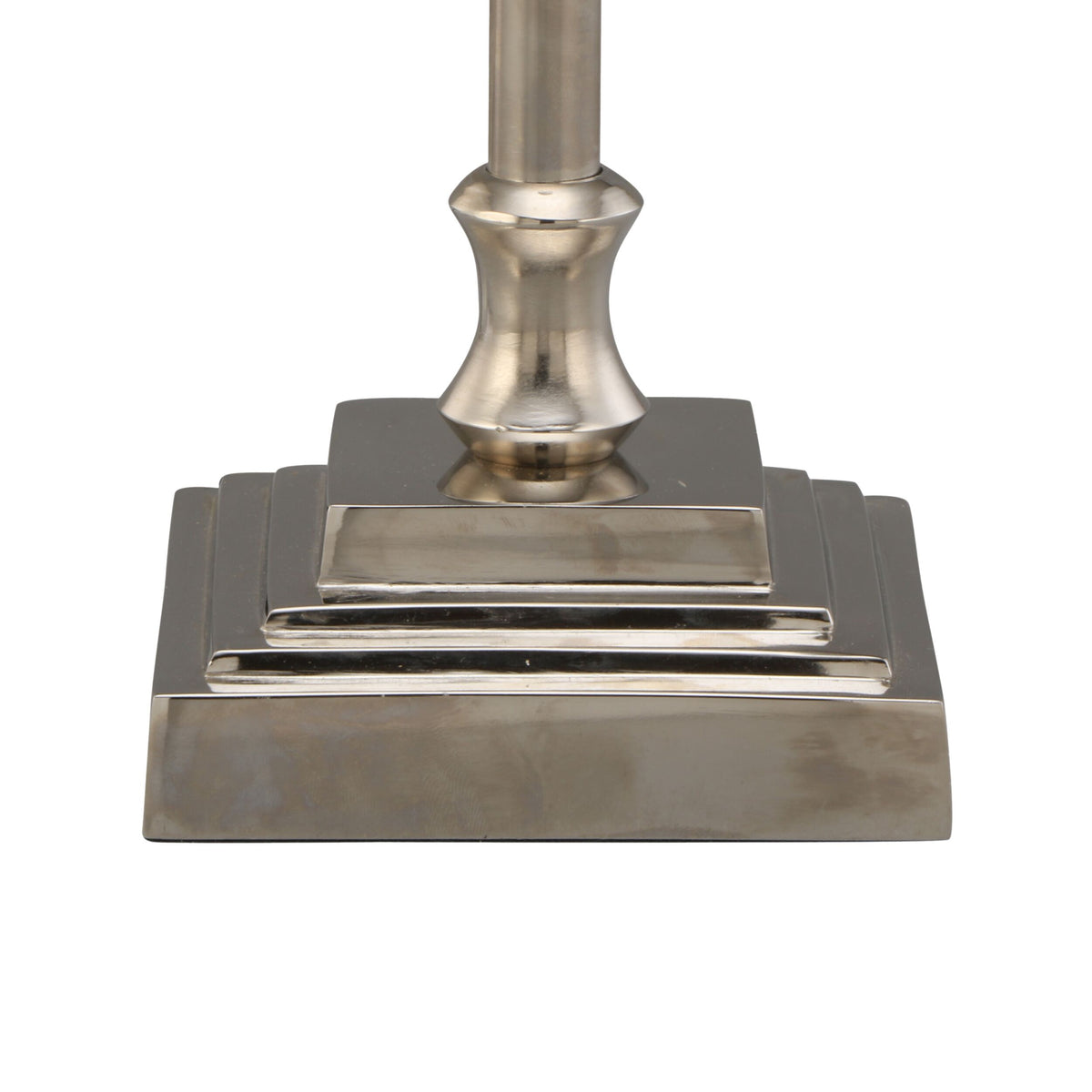Charlton Satin Silver Metal Table Lamp Base 11x11x33cm