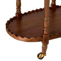 Sati Scalloped Wooden Trolley