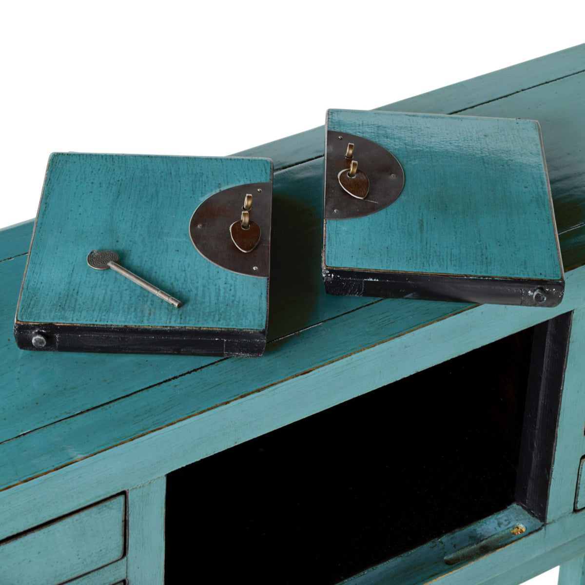 Sansha 2 Door & 6 Drawer Console Table Turquoise