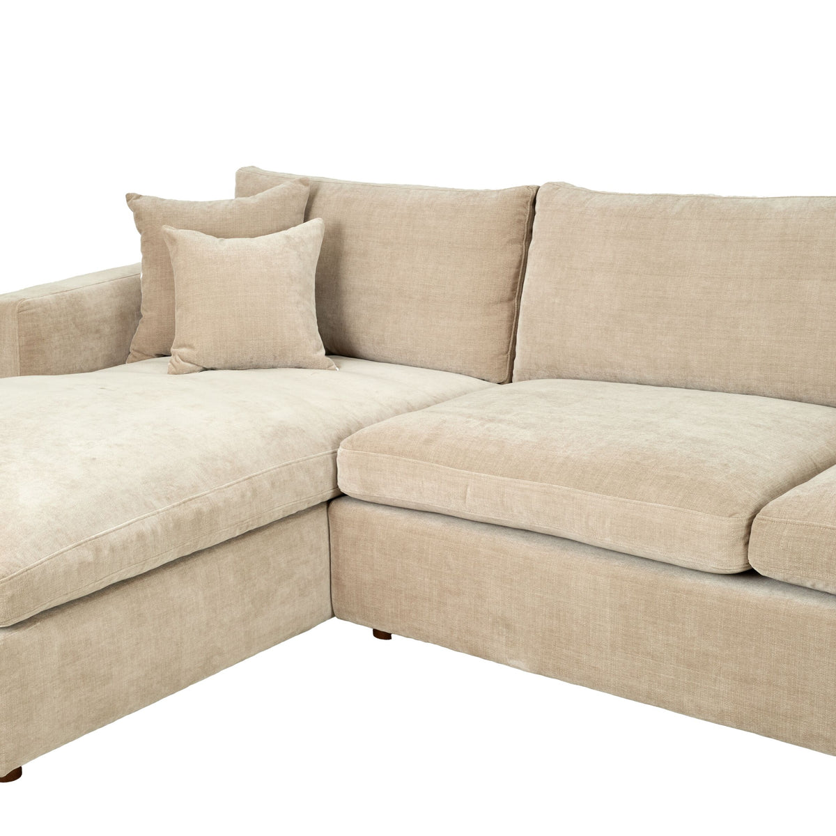 Oakley 4 Seater Left Chaise Sofa Sand