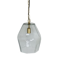 Solene Glass Pendant Matte Brass 26x26x36cm