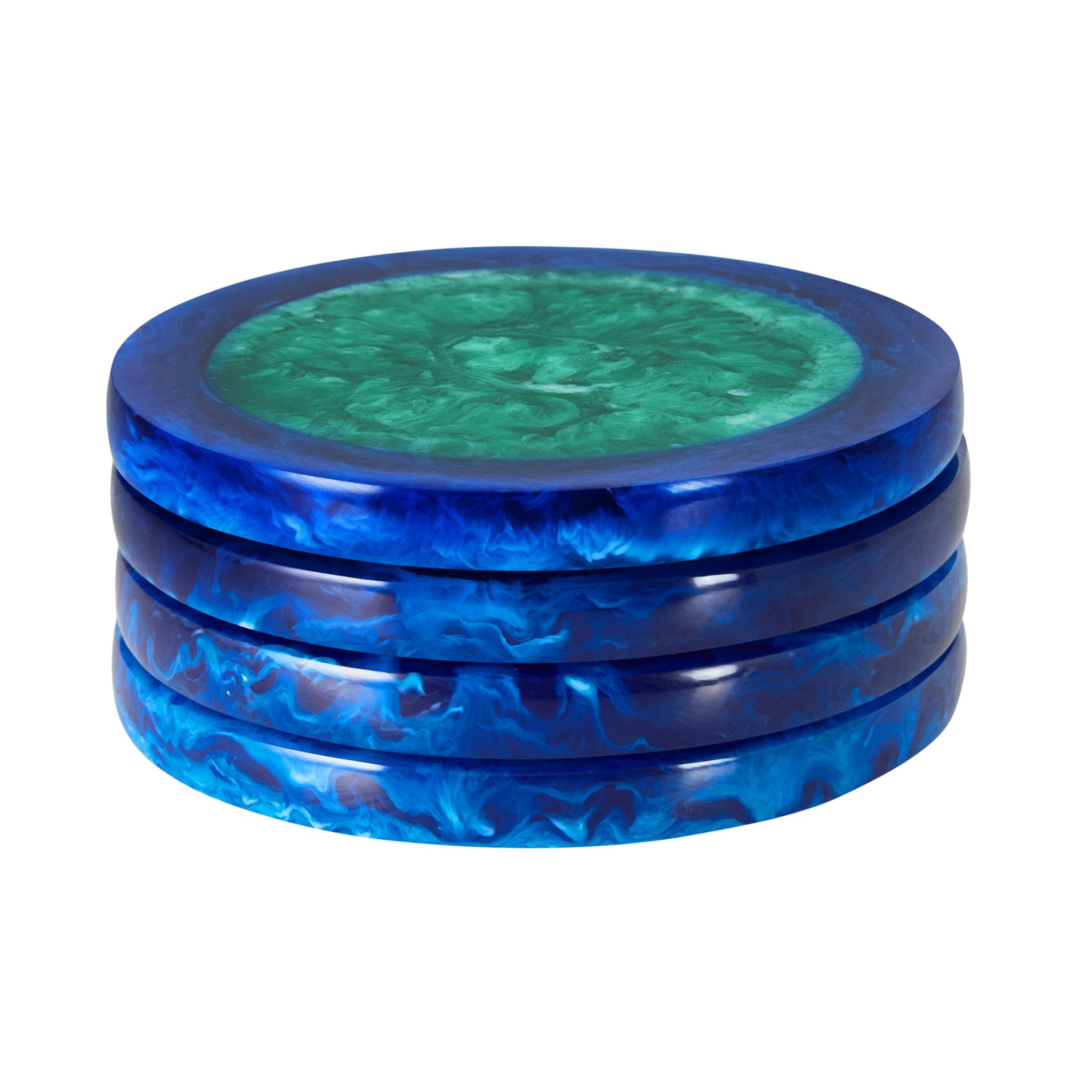Poppi Two Tone Coaster Set of 4 Amalfi Blue