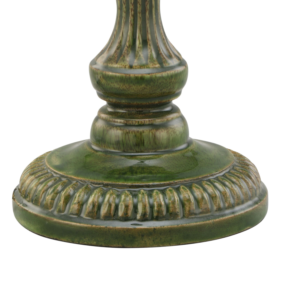 Zarina Meena Green Wooden Table Lamp Base 13x13x36cm