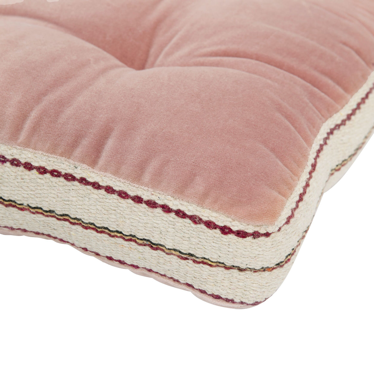 Sierra Cotton Velvet Seat Cushion Dusty Rose