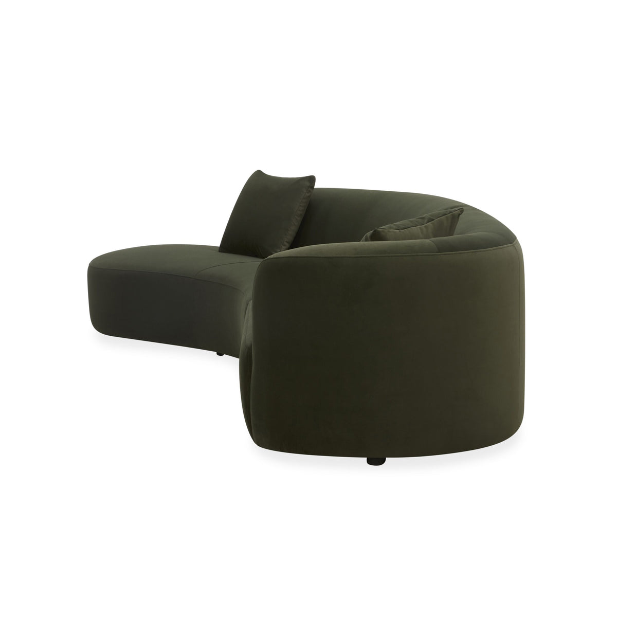 Wylder 4 Seater Curved Sofa Velvet Eucalyptus