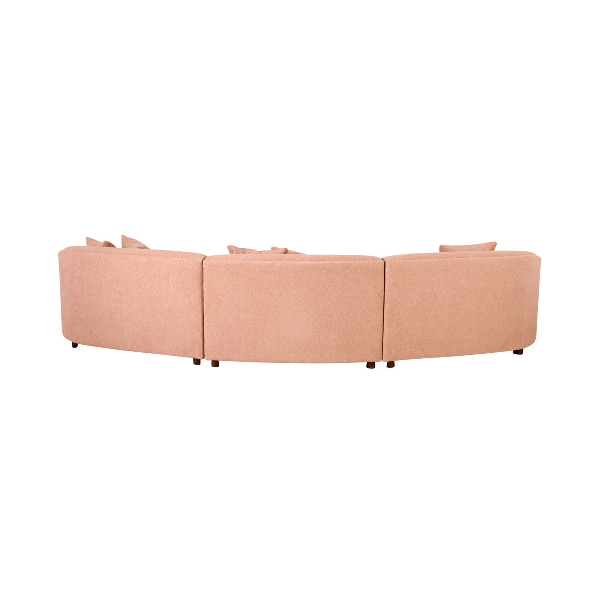 Alessa 4 Seater Sectional Sofa Luna Powder Pink