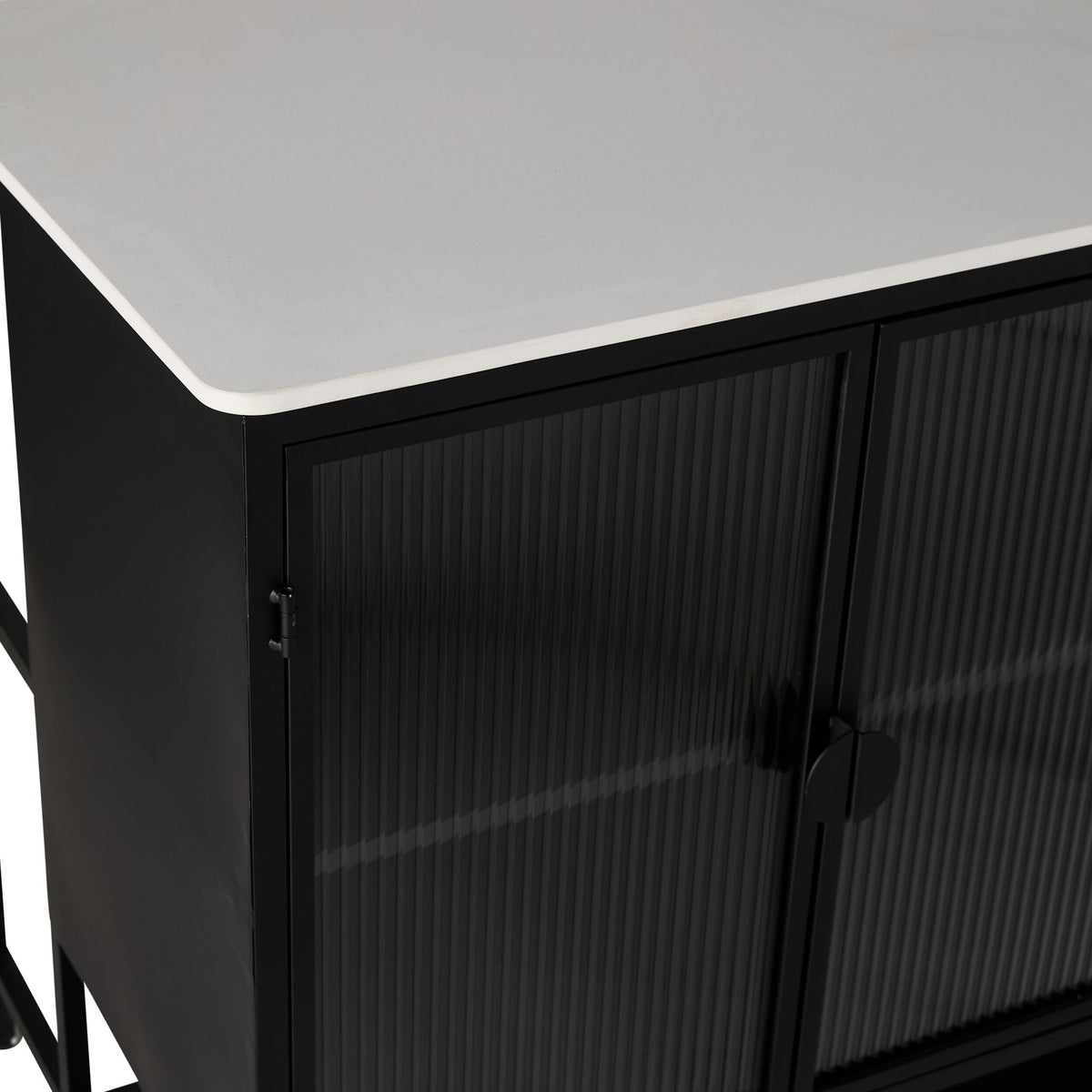 Nero Kitchen Island Bench Black 150cm